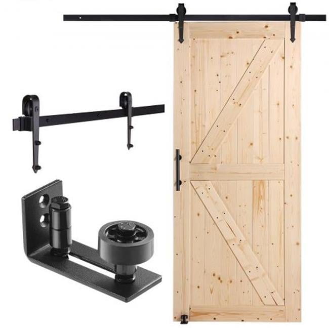 36 x 84 in. Wood Sliding Barn Door & Hardware Kit, Burlywood