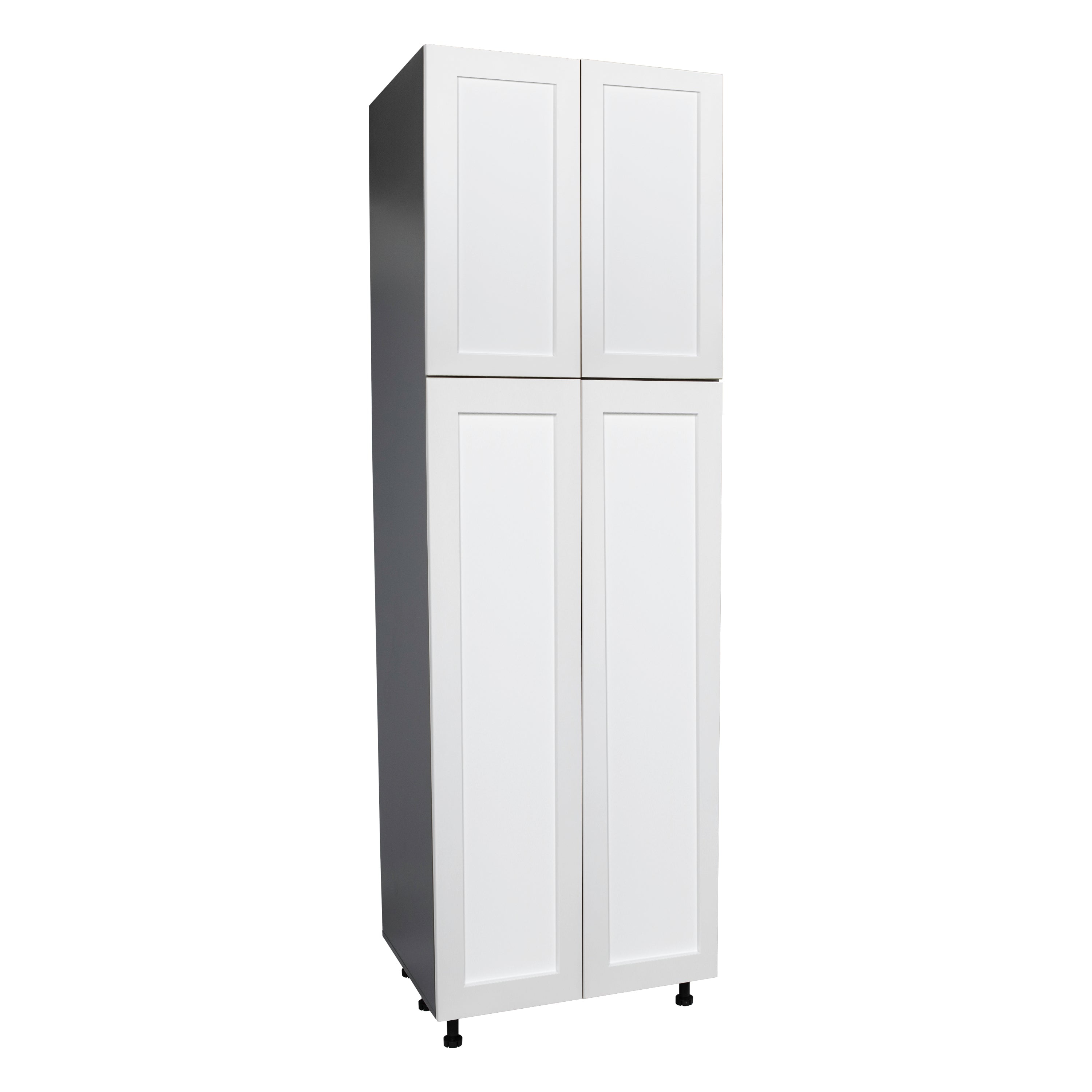 90" Tall White Shaker Utility Cabinet with Adjustable Shelves