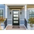 thumbnail image 1 of 36" x 96" Environment Damage Resistant Polyurethane Composite Exterior Entry House Front Door,  Openable Tempered Rain Glass Window, Right-Hand Single Door Inward Swing Black CT04, 1 of 12