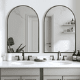 thumbnail image 1 of MAYEERTY 36"x24" Arched Wall Mirror Bathroom Vanity Mirror Set of 2,Black, 1 of 5