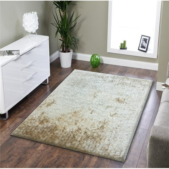 36"x24" Large Ultra Soft Rug, Modern Hand Tufted Area Rug, Non-Skid Indoor Living Room Carpets, Elegant Fluffy Rugs, Shag Rugs, Floor Carpets for Bedrooms Nursery, Easy Clean, Christmas Gifts, Beige