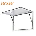 thumbnail image 1 of 36"x36" Concession Window for Food Trucks, Aluminum Alloy Serving Hatch with Awning Door & Door Handle, Concession Awning Door Up to 85 Degrees for Food Truck Concession Trailer, Glass Not Included, 1 of 7