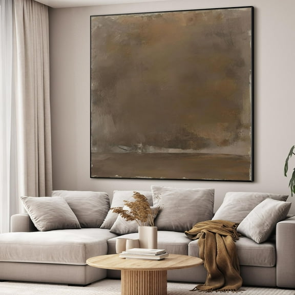 36"x36" Large Framed Wall Art - Decor Nature Earthy Brown Tones (Frame Assembly Required)