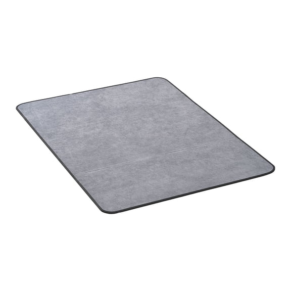 36"x48" Chair Mat for Hard Floors, Non-Slip Corduroy Surface, Easy Clean, Smooth Glide for Rolling Chairs, Grey