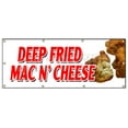 thumbnail image 1 of 36"x96" DEEP FRIED MAC N' CHEESE BANNER SIGN macaroni and cheese baked hot, 1 of 4