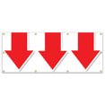 thumbnail image 1 of 36"x96" GIANT DOWN ARROW BANNER SIGN turn here sale follow directions arrived, 1 of 4