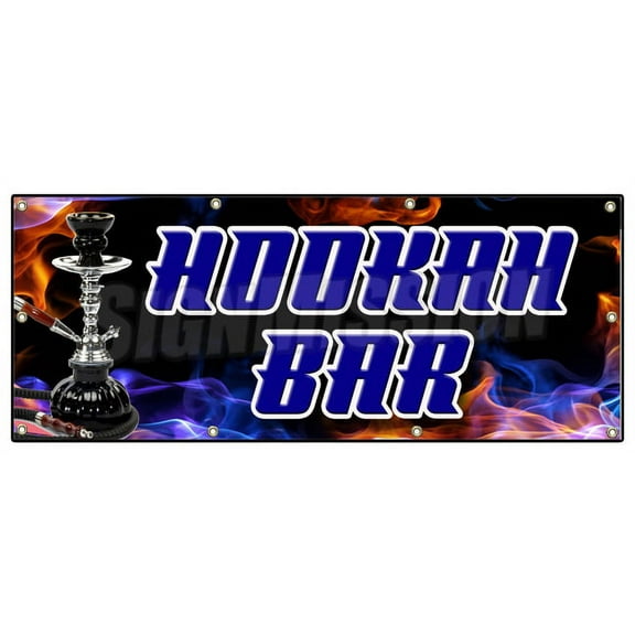 36"x96" HOOKAH BAR BANNER SIGN smoke flavored vapor bar club middle eastern