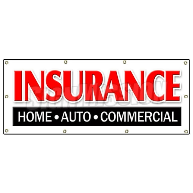 36"x96" INSURANCE HOME AUTO COMMERCIAL BANNER SIGN store shop auto home