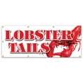 thumbnail image 1 of 36"x96" LOBSTER TAILS BANNER SIGN seafood fresh dinner special catch caught, 1 of 4