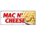 thumbnail image 1 of 36"x96" MAC N' CHEESE BANNER SIGN macaroni and cheese baked hot creamy american, 1 of 4