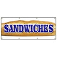 thumbnail image 1 of 36"x96" SANDWICHES BANNER SIGN bread restaurant deli coldcuts meats, 1 of 4