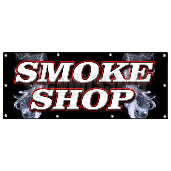 36"x96" SMOKE SHOP BANNER SIGN cigar cigarrettes shop hookah pipes