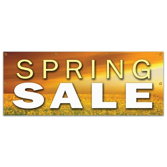 36"x96" SPRING SALE BANNER SIGN store clearance signs huge storewide