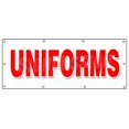 thumbnail image 1 of 36"x96" UNIFORMS BANNER SIGN workplace organization corporate clothing image, 1 of 4