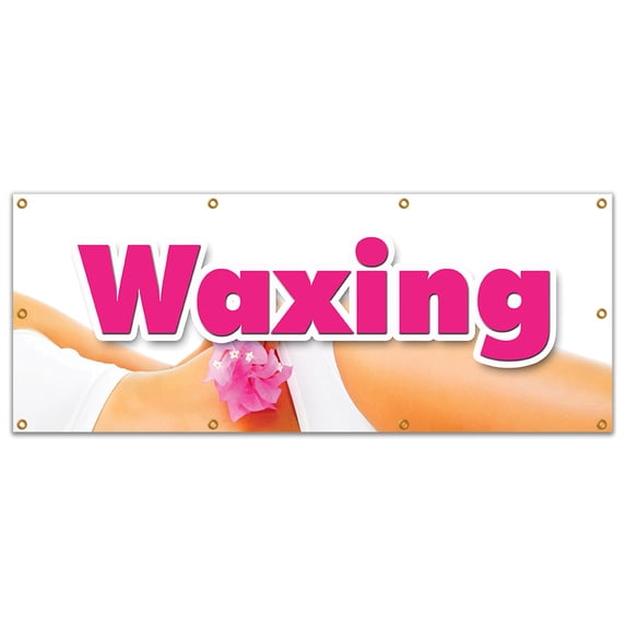 36"x96" WAXING BANNER SIGN brazilian wax european body waxing women spa salon