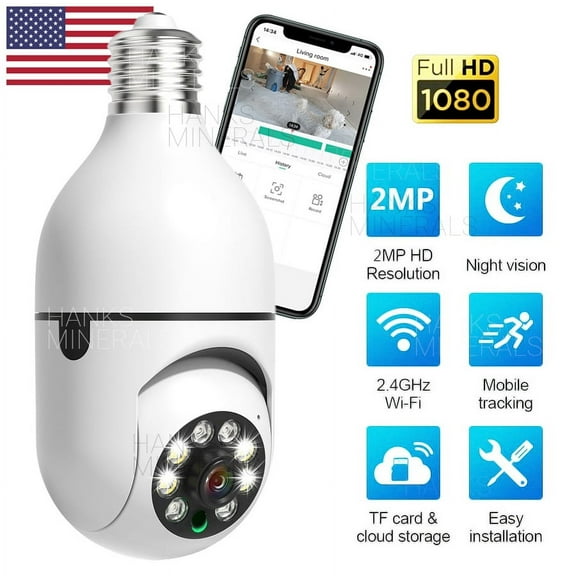 360 1080P IP E27 Light Bulb Camera Wi-Fi Wireless Smart Home Security IR Night