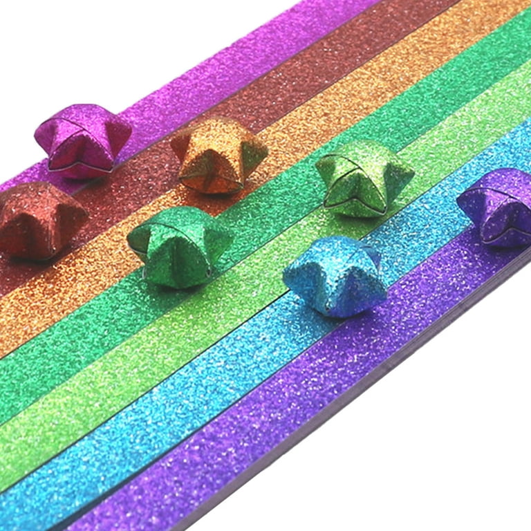 4 Pack of Star Origami Paper Star Paper Strip Decorative Origami Stars Paper Stars Paper Strips, Size: 5.91 x 3.94 x 1.97