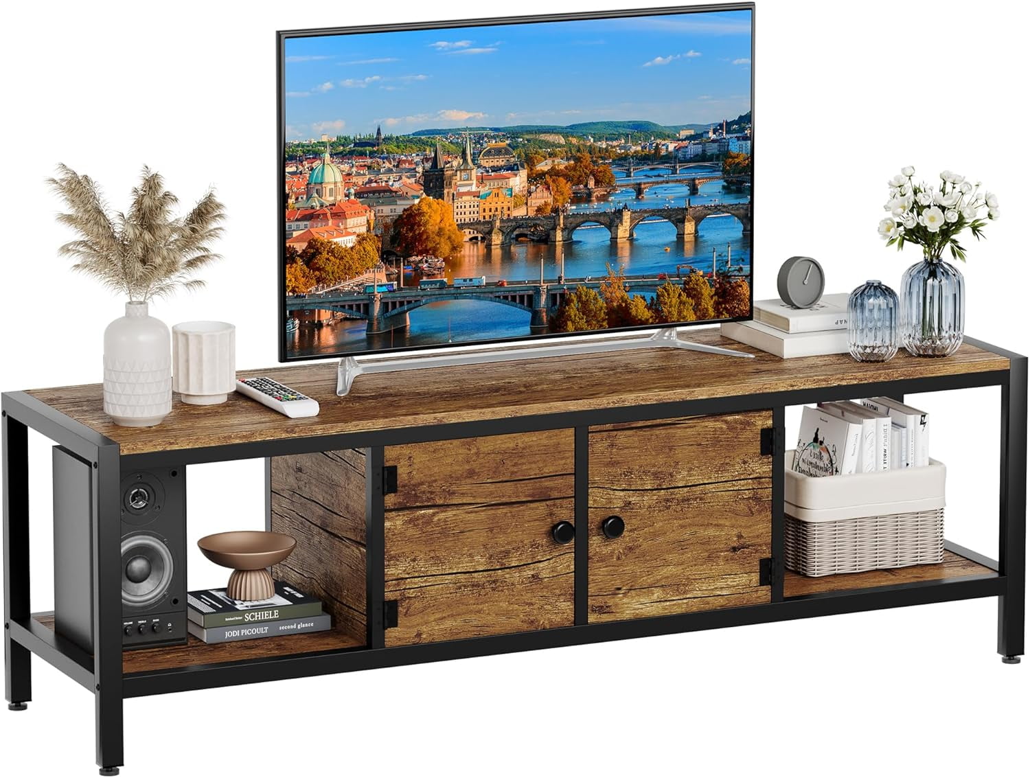 360° 7-Tier Rotating Drawers End Table for Bedroom, Modern Nightstand ...