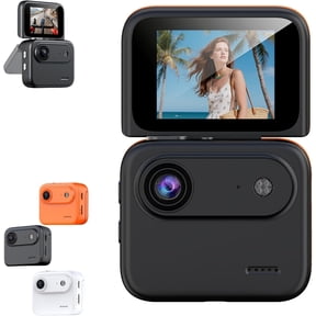 360° Action Camera with Flip Screen, Multi-Functional Panoramic Camera for Cycling, Image Stabilization & Chest Mount, Immersive for Adventure Recording (Black)