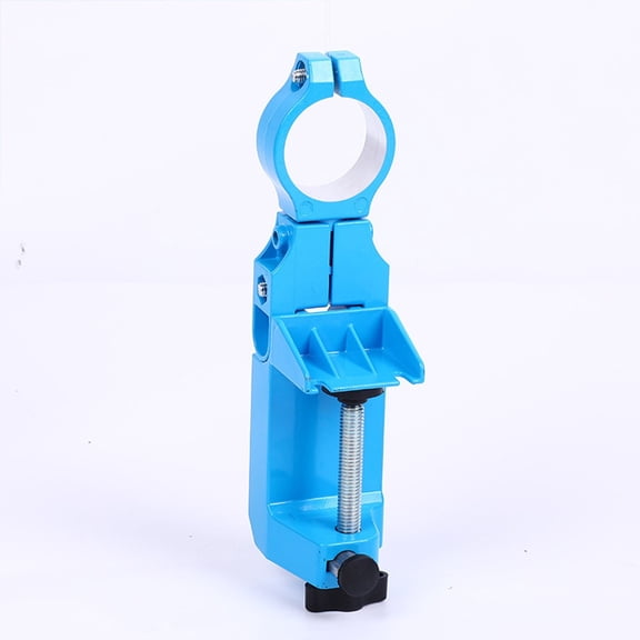 360 Adjustable Drill Stand, Sturdy aluminum Alloy Holder for Electric Drills and Milling Machines, Versatile Workshop Clamp with 90 Branch Adjustment, Space-Saving Organizer for Garage, Blue