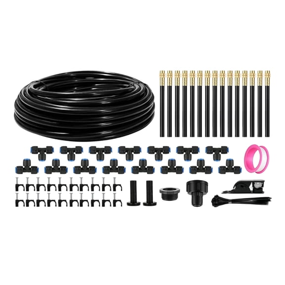 360° Adjustable Drip Irrigation System Automatic Watering Kit with High Flow Rotating Sprinkler for Garden Patio Plants(15m)