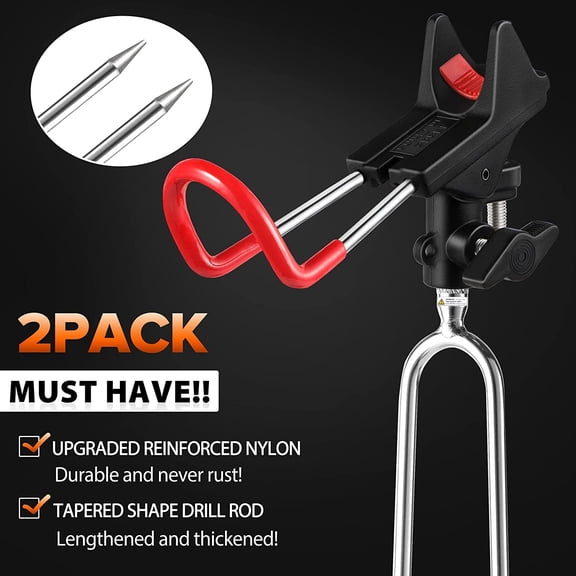 360 Adjustable Fishing Rod Holder - Nylon Stand for Bank, Beach, Gift for Men