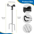thumbnail image 1 of 360  Adjustable Fishing Rod Holder, Stainless Steel Ground Holder for Beach and Bank Fishing, 1 of 7