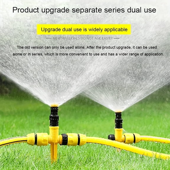 360 Adjustable Garden Sprinkler - Automatic Rotating Nozzle for Lawn, Farm & Greenhouse Irrigation, Durable Plastic, Easy Install
