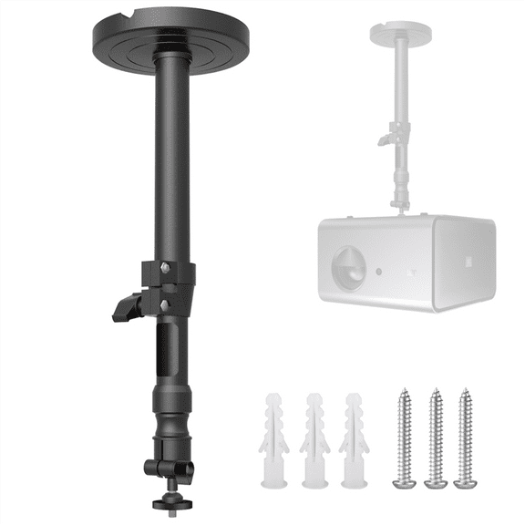 360°Adjustable Projector Hanger Mount Bracket Projector Metal Wall Mount 1/4 Hanger Mounting Projector Mount Bracket