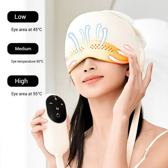 360 AirBag Head Massager Deep Relax Scalp&Eye Massager with Heat Compression 2000mAh Rechargeable
