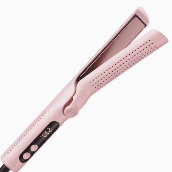 360 Airflow Styler, 2-in-1 Curling Wand and Titanium Flat Iron Hair Straightener for Home and Travel