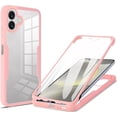 thumbnail image 1 of 360°All-Inclusive Case for Samsung Galaxy A06, [Built in Screen Protector] Dual Layer Full Body Shockproof Dustproof Clear Phone Case for Samsung Galaxy A06 QB-Pink, 1 of 8