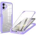 thumbnail image 1 of 360°All-Inclusive Case for Samsung Galaxy A06, [Built in Screen Protector] Dual Layer Full Body Shockproof Dustproof Clear Phone Case for Samsung Galaxy A06 QB-Purple, 1 of 8