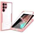 thumbnail image 1 of 360°All-Inclusive Phone Case for Samsung Galaxy S23 Ultra (Not S23), [Built in Screen Protector] Dual Layer Full Body Shockproof Clear Cover Case [Not-Yellowing] for Galaxy S23 Ultra QB-Pink, 1 of 10