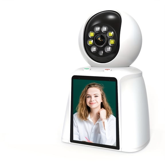 360 ° Auto-Tracking 2K Indoor Smart Camera, Two-Way Audio Night Vision Pet Baby Monitor with AI Siren, Remote Control by Phone App