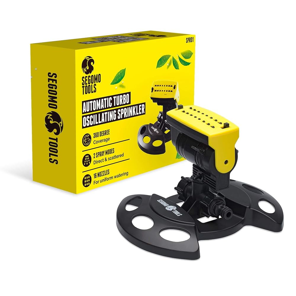 360 Automatic Turbo Oscillating Garden Lawn Water Sprinkler Irrigation