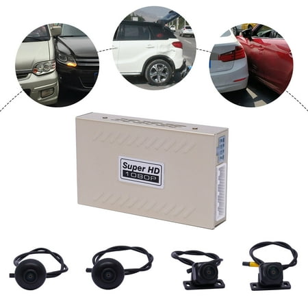 360° Bird View Panoramic System 4-camera 720P Car DVR Recording