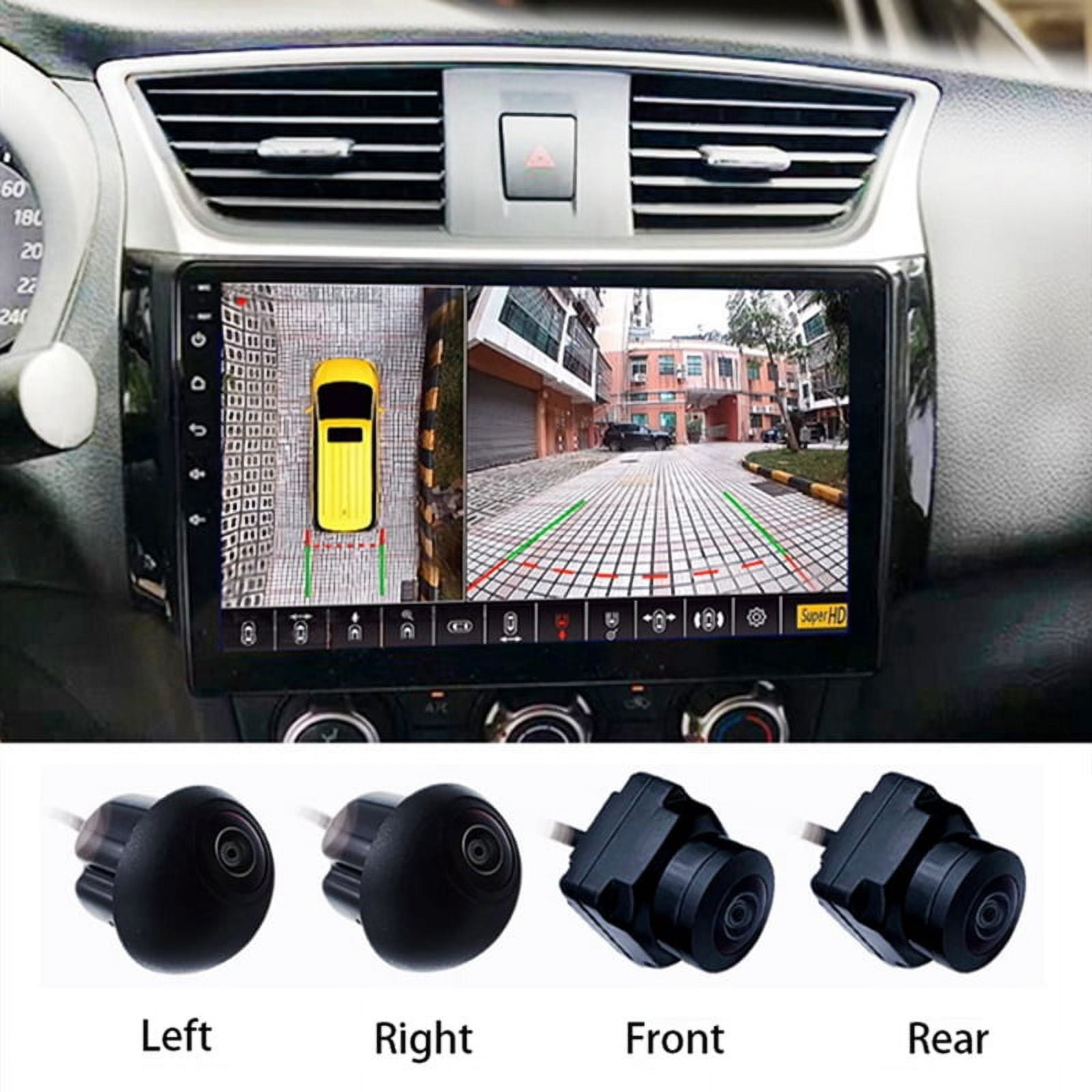 360° Car Camera Panoramic Surround 1080P AHD Right+Left+Front+Rear
