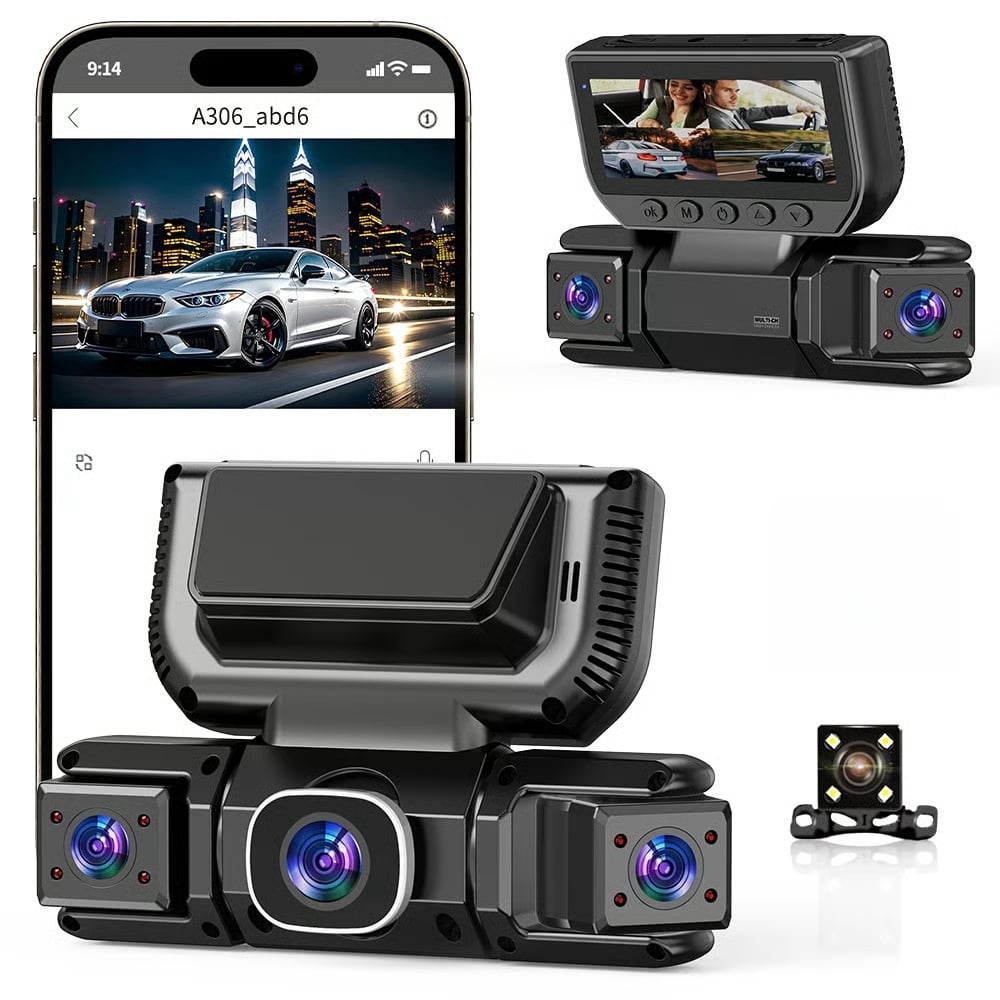 360° Car Dvr WiFi 4channels Dash Cam Video Recorder, 360° View Dash Cam ...