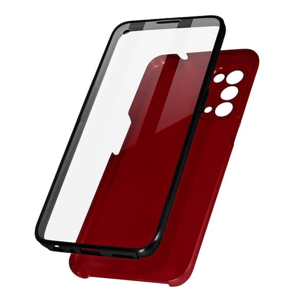 360 Case for Oppo Reno 5 5G / Find X3 Lite Flexible Front & Rigid Back - Red