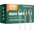 thumbnail image 1 of 360 Count 6.2 Inch Clear Plastic Spoons Heavy Duty, Solid and Durable Premium Bulk, Suitable for Catering, Parties, Events and Everyday Use, 1 of 4
