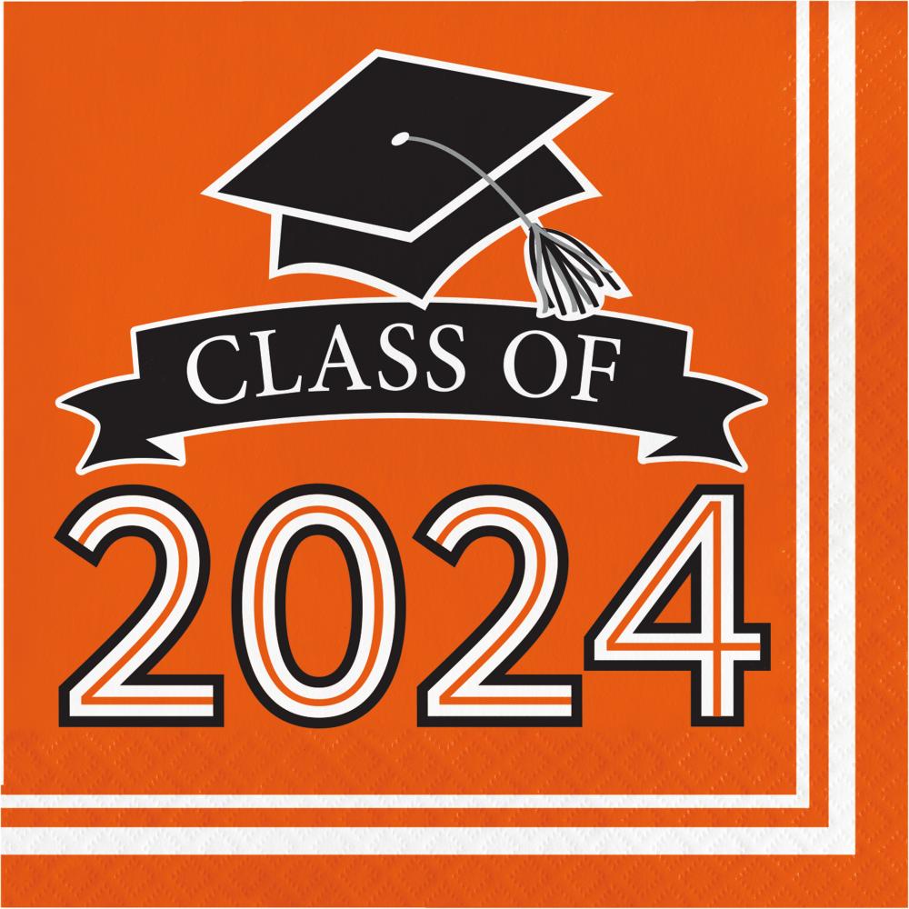 360 Count Bulk Pack Graduation Class of 2024 2Ply Luncheon Napkin ...