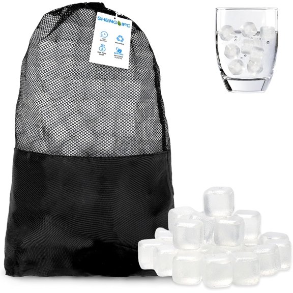 360 Count Reusable Ice Cubes for Ice Bath Therapy BPA-Free White
