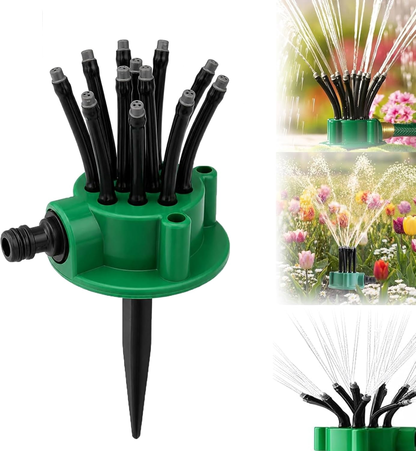 360° Coverage Precision Garden Irrigation Sprinkler, 360 Multi Directional Lawn Sprinkler, Automatic Rotating Lawn Sprinkler for Yard Large Area, Adjustable Water Saving System (1pcs)