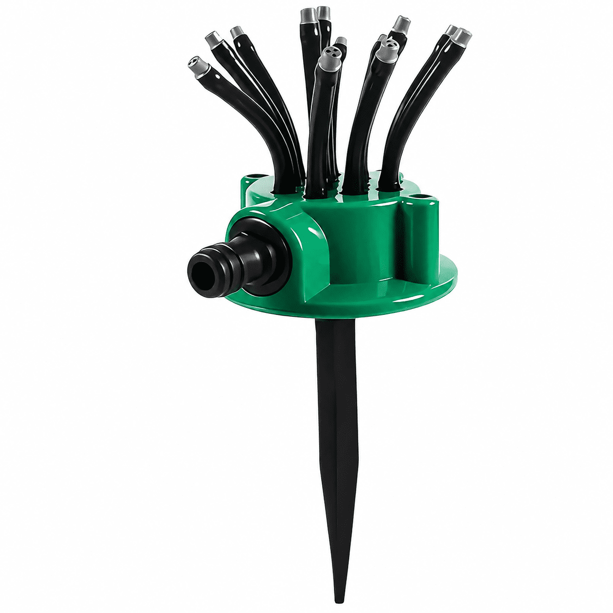 360° Coverage Precision Garden Irrigation Sprinkler, Multi-Adjustable Rotating Design with Spike Base, for Yard Lawn Flower Bed