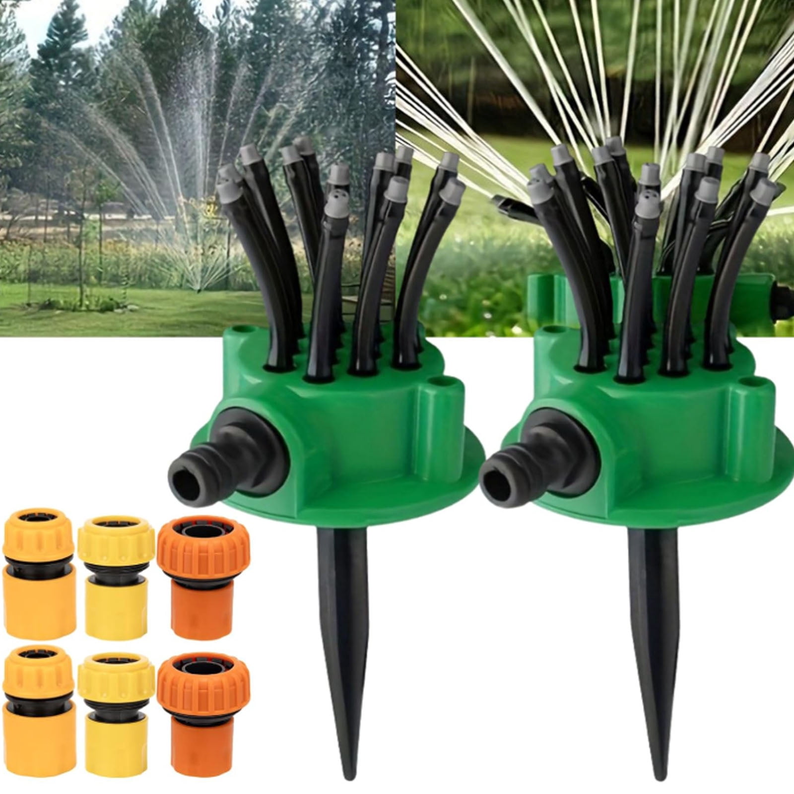 360° Coverage Precision Garden Irrigation Sprinkler, Sprinklers for Yard, Lawn Sprinkler Large Area Coverage, Multi-Adjustable Flex Design Above Ground Irrigation Garden Sprinkler System