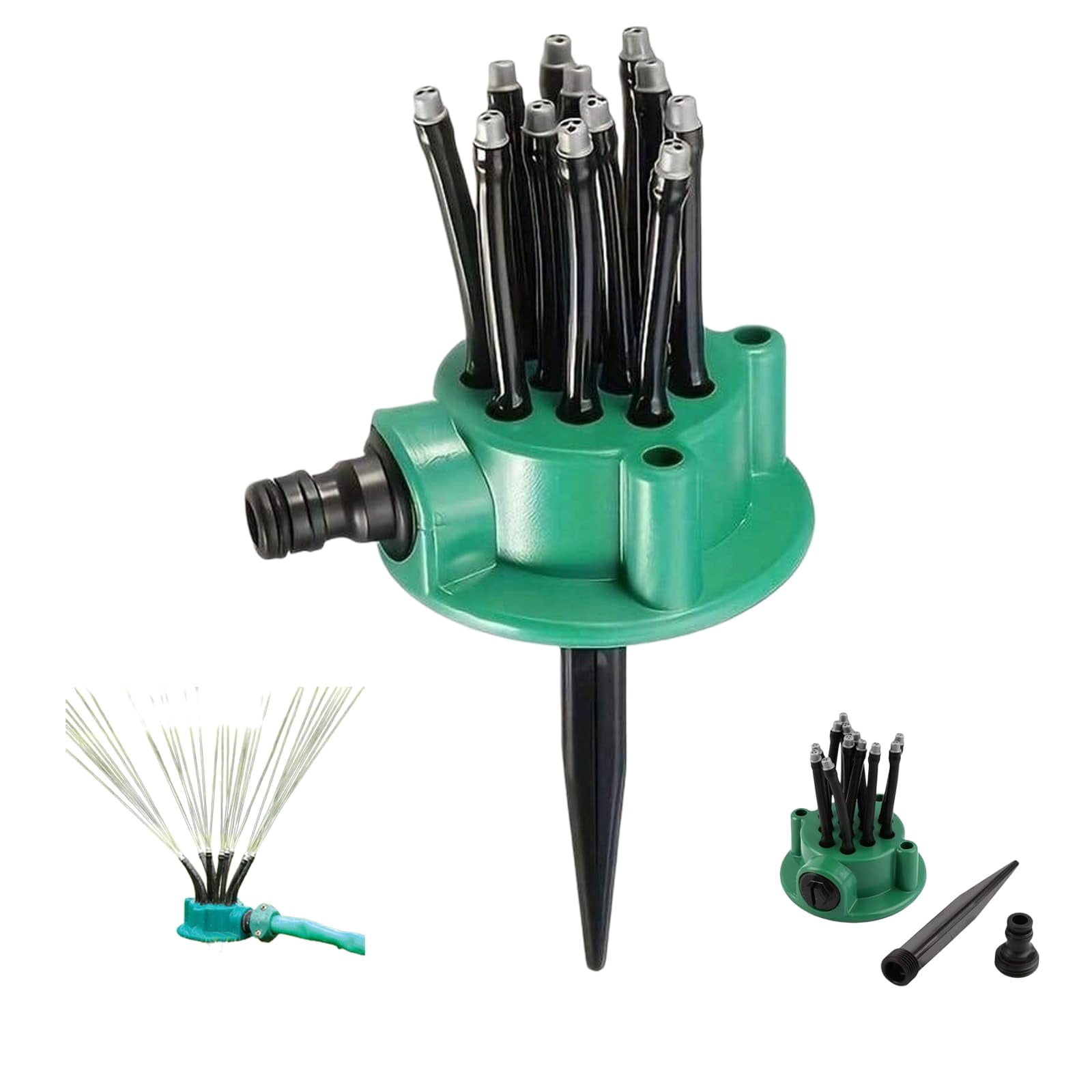 360° Coverage Precision Garden Irrigation Sprinkler with Heavy-Duty Spike Base, Automatic Rotating Lawn Sprinkler, for Yard, Lawn Sprinkler