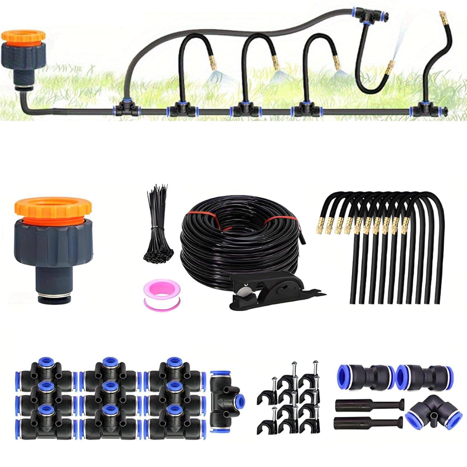 360° Curved Garden Automatic Irrigation System,Water-Saving