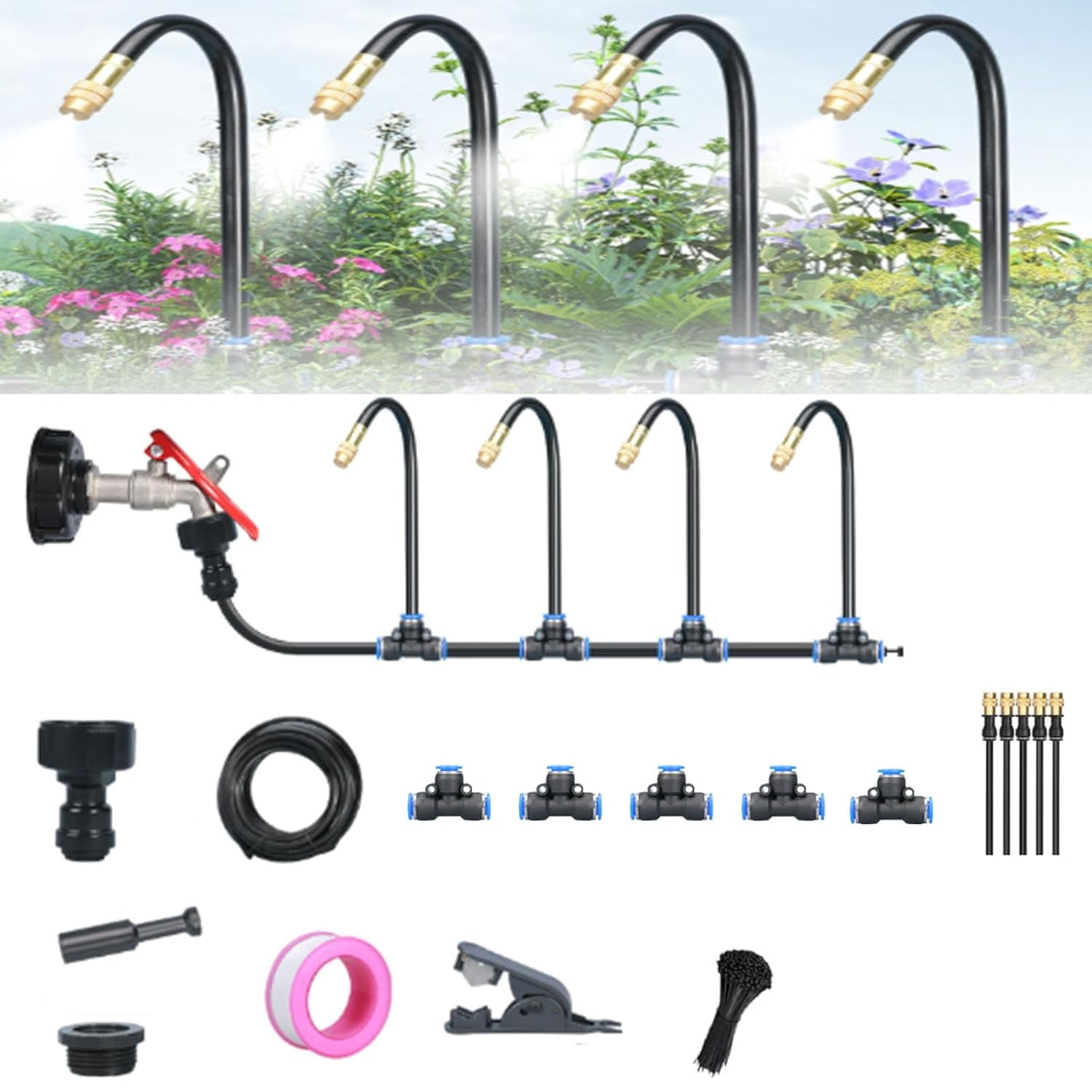 360° Curved Garden Automatic Irrigation System, Drip Irrigation Kit ...