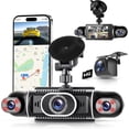 thumbnail image 1 of 360? Dash Cam Front/Rear/Inside/Side 4- Dash Camera FHD +1080Px3  Dash Cam with WiFi, APP Control, 64GB SD Card Included, 8 IR Night Vision, G-Sensor, 24/7 Parking Mode, 1 of 7